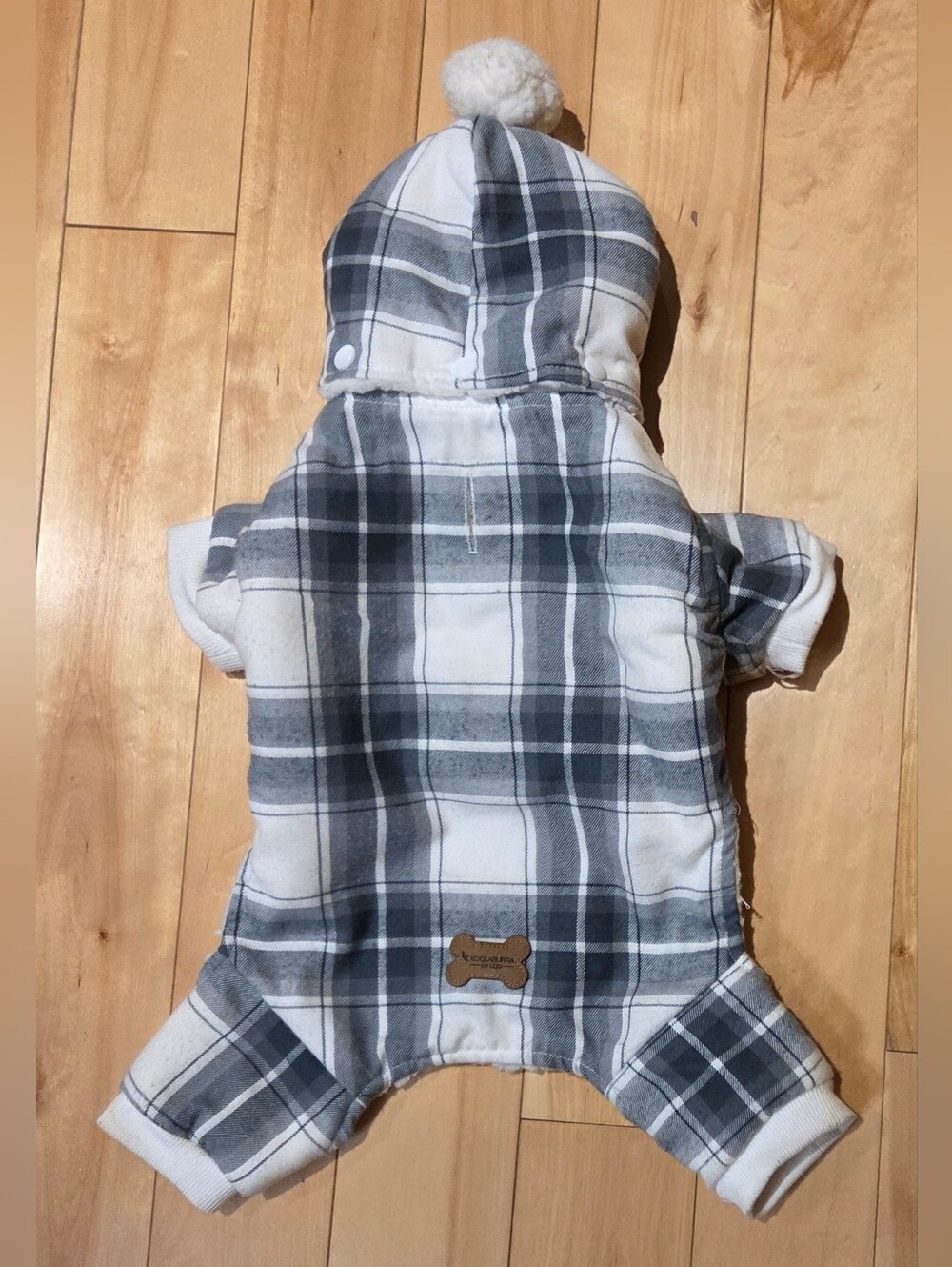 Koolaburra by UGG Plaid Sherpa Lined Dog Snowsuit with Removable Hoodie (Small)